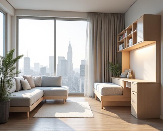 Minimalist space-saving furniture for urban living